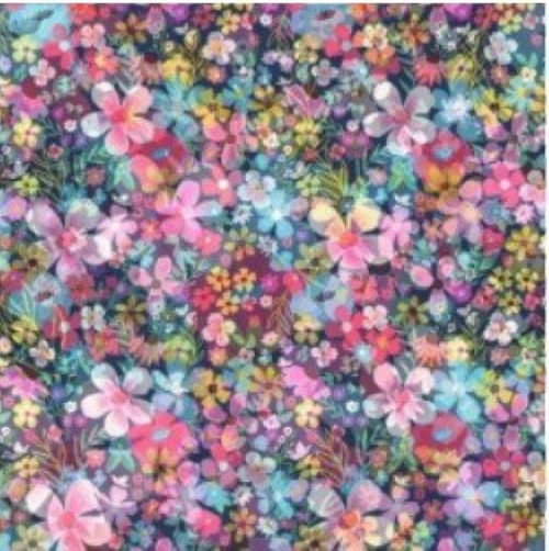 Unicorn Bouquet - Blue Flower - Michael Miller - Ddc10670-Navy-D
