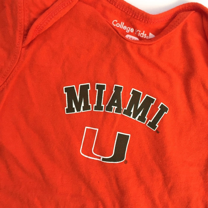 University of Miami Short-Sleeve Bodysuit 12 Months