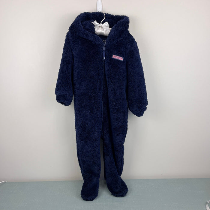 Vineyard Vines Baby Teddy Hooded Bunting Nautical Navy 12-18 Months