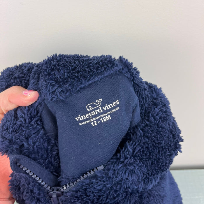 Vineyard Vines Baby Teddy Hooded Bunting Nautical Navy 12-18 Months