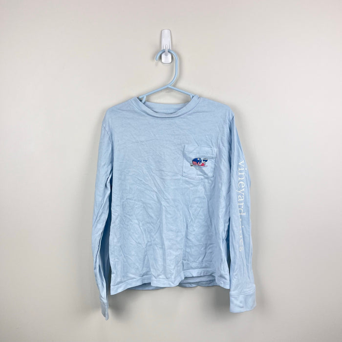 Vineyard Vines Boys Hockey Whale Glow-In-The-Dark Long Sleeve Pocket Tee Shirt 7