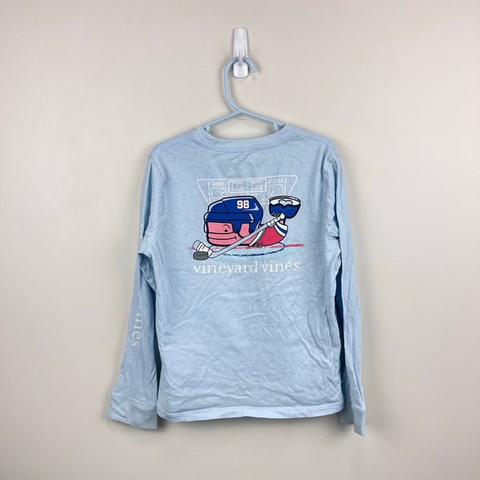 Vineyard Vines Boys Hockey Whale Glow-In-The-Dark Long Sleeve Pocket Tee Shirt 7