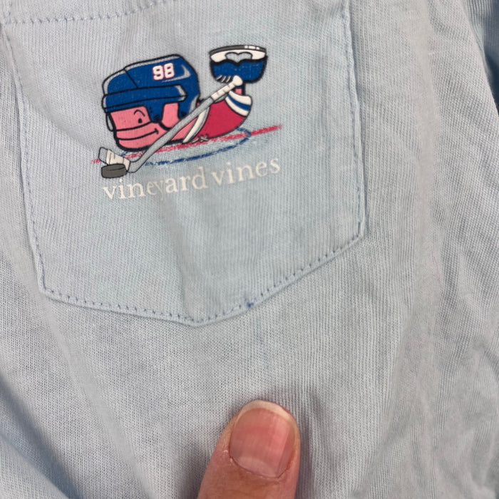 Vineyard Vines Boys Hockey Whale Glow-In-The-Dark Long Sleeve Pocket Tee Shirt 7