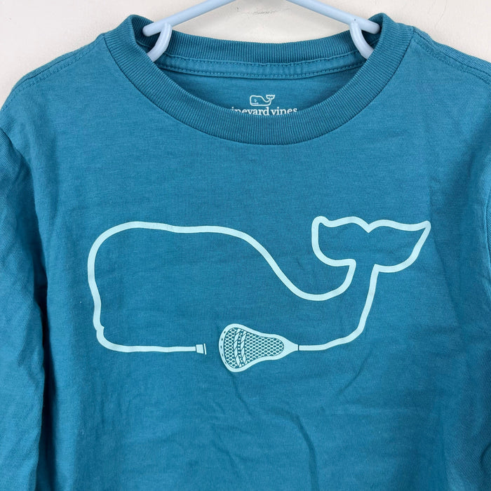 Vineyard Vines Boys Lacrosse Stick Whale Long-Sleeve Tee Shirt Larkspur 7