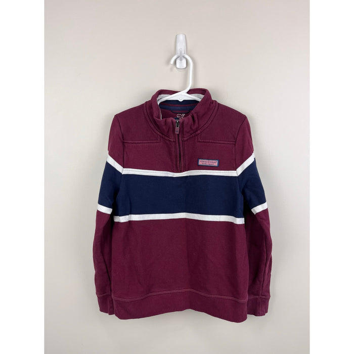 Vineyard Vines Boys Varsity Stripe Shep Shirt Crimson 7