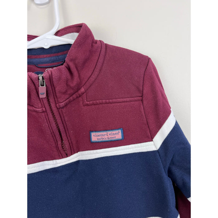Vineyard Vines Boys Varsity Stripe Shep Shirt Crimson 7
