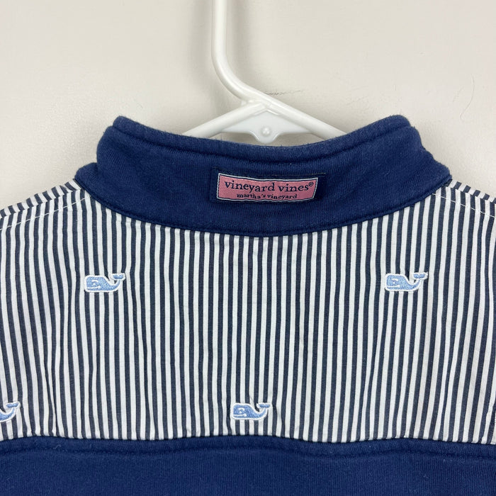 Vineyard Vines Classic Stripe Embroidered Shep Shirt Deep Bay L 14