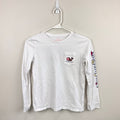 Vineyard Vines Girls Autumn Long Sleeve Whale Pocket T-Shirt M 10-12