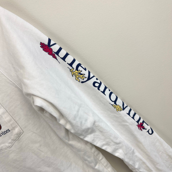 Vineyard Vines Girls Autumn Long Sleeve Whale Pocket T-Shirt M 10-12