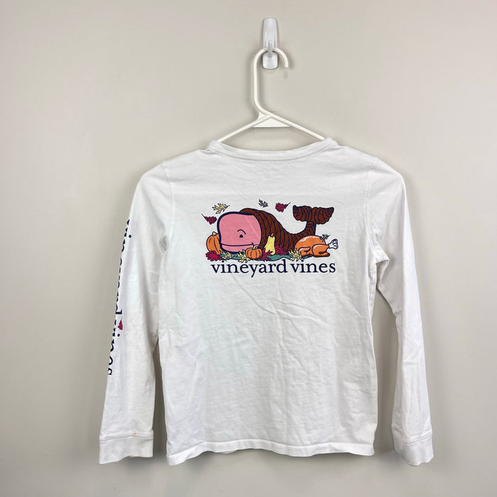 Vineyard Vines Girls Autumn Long Sleeve Whale Pocket T-Shirt M 10-12