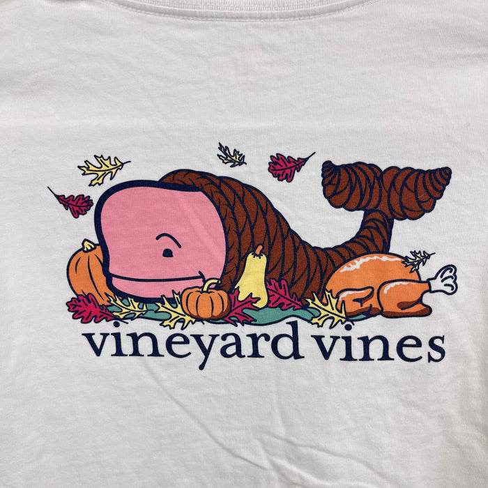 Vineyard Vines Girls Autumn Long Sleeve Whale Pocket T-Shirt M 10-12