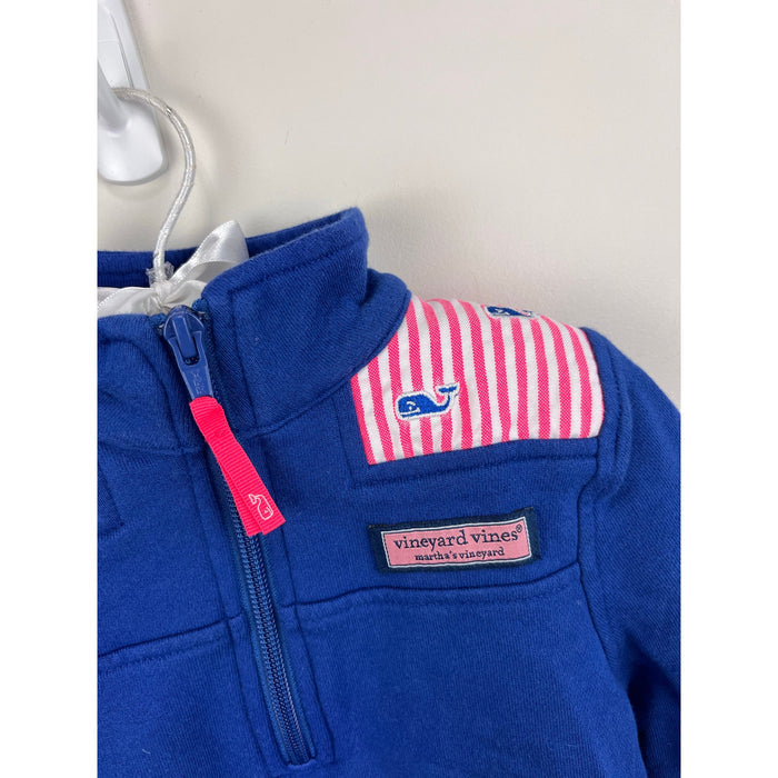 Vineyard Vines Girls Blue Whale Shep Shirt 2T