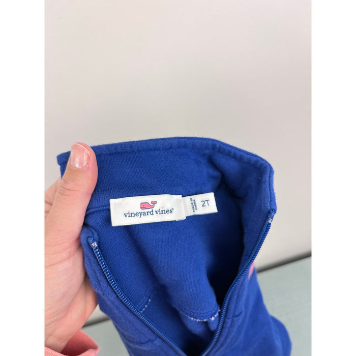 Vineyard Vines Girls Blue Whale Shep Shirt 2T