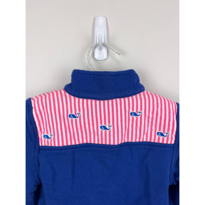 Vineyard Vines Girls Blue Whale Shep Shirt 2T