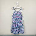Vineyard Vines Girls Floral Flamingos Knit Romper Medium