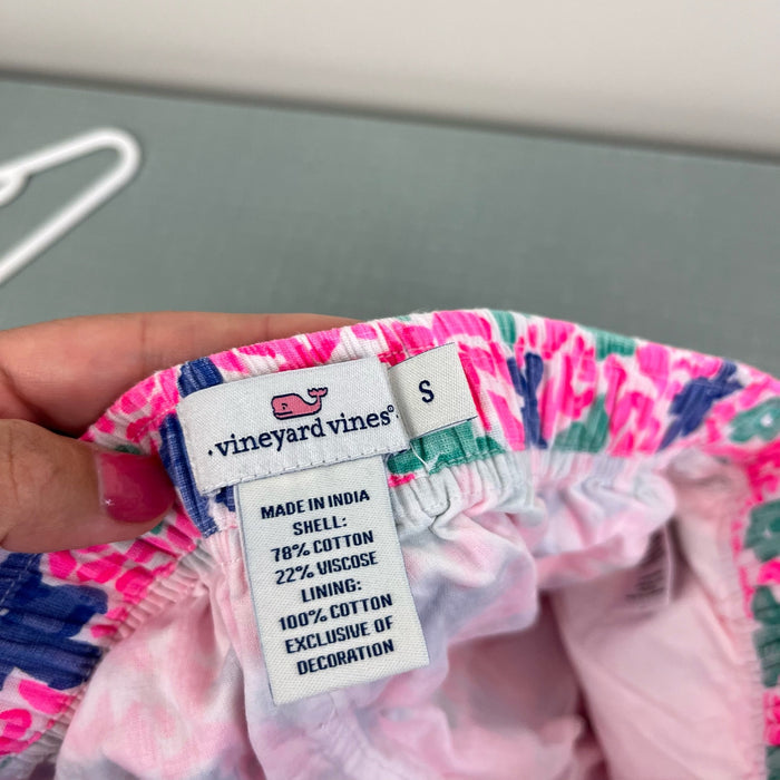 Vineyard Vines Girls Pull On Plumeria Floral Short Malibu Pink Small