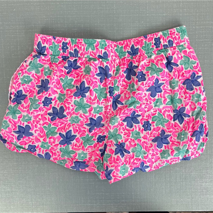 Vineyard Vines Girls Pull On Plumeria Floral Short Malibu Pink Small