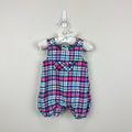 Vineyard Vines Plaid Whale Jon Jon Romper 0-3 Months