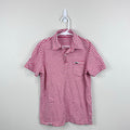 Vineyard Vines Red & White Striped Polo Shirt S 8-10