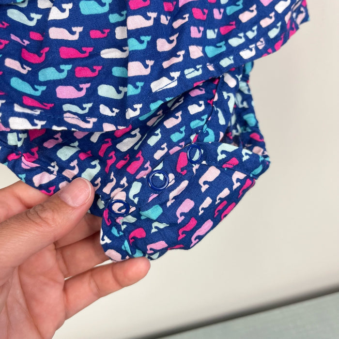 Vineyard Vines Ruffle Whale Romper 3-6 Months