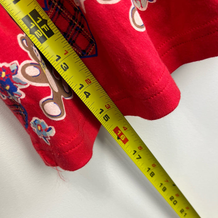Vintage After the Stork Red Teddy Bear Dress 24 Months