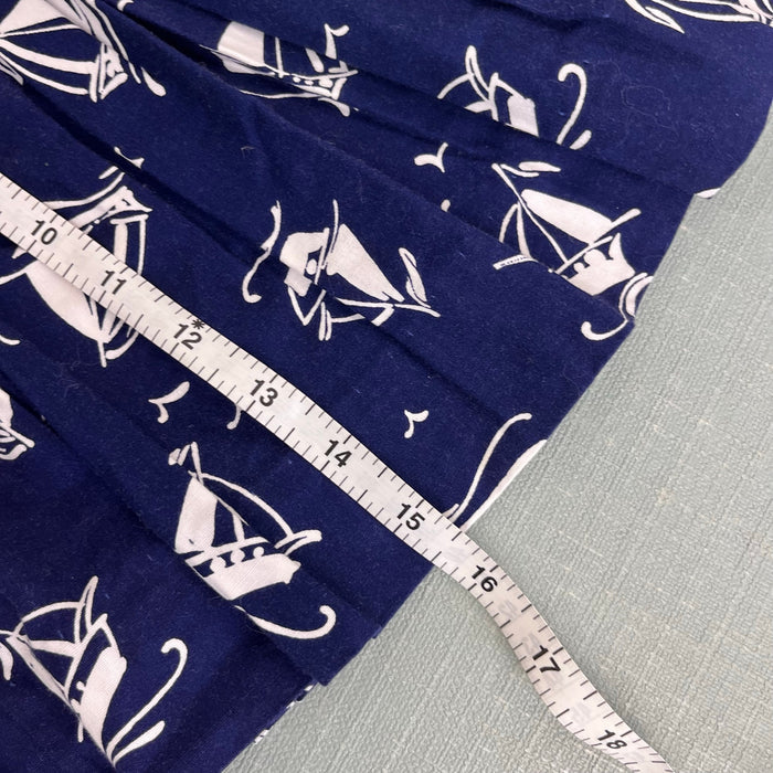 Vintage Alexis Navy Blue Sailboat Boat Dress 12 Months USA
