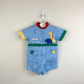 Vintage Applique Safari Shortall Romper 18 Months