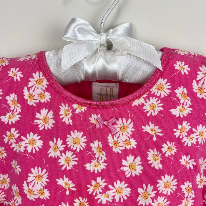 Vintage Baby Gap Pink Floral Shortall Romper