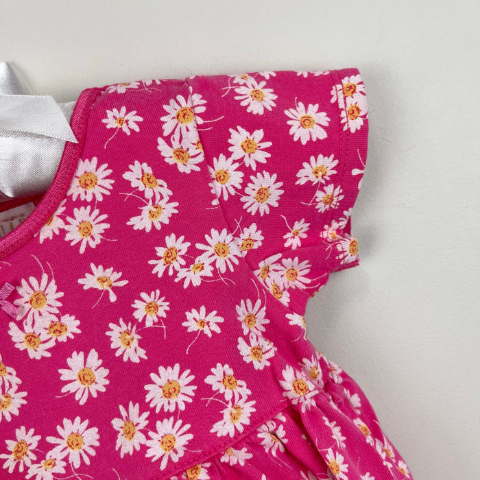 Vintage Baby Gap Pink Floral Shortall Romper