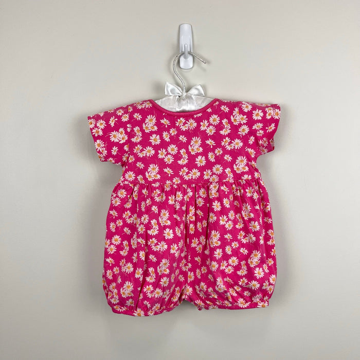 Vintage Baby Gap Pink Floral Shortall Romper