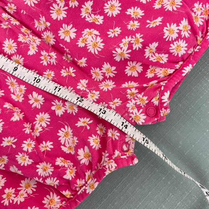 Vintage Baby Gap Pink Floral Shortall Romper