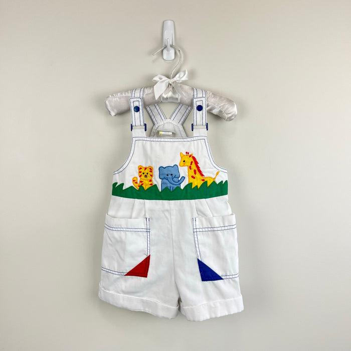 Vintage Baby Togs Applique Safari Shortall Romper 2T