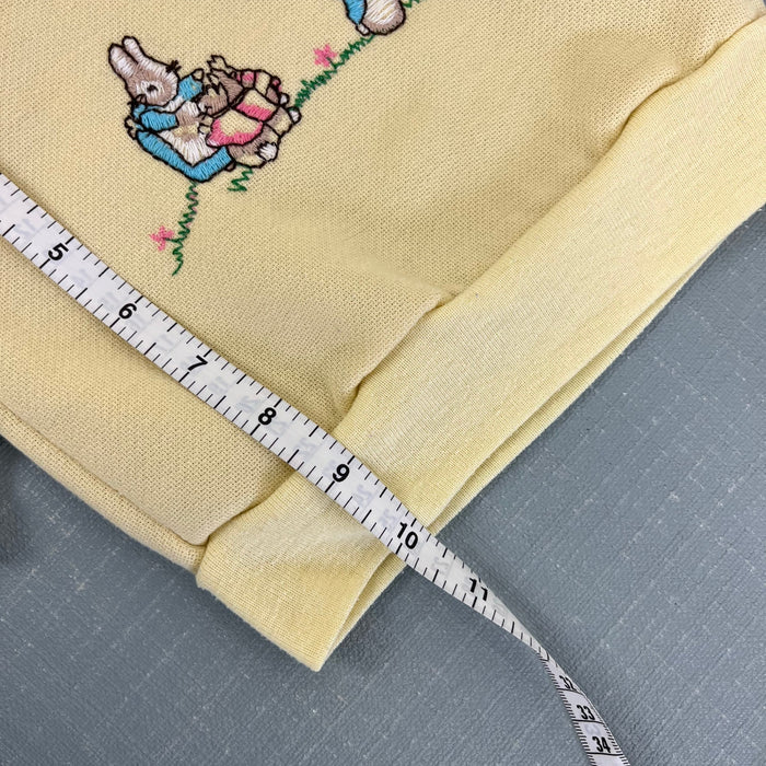 Vintage Beatrix Potter Peter Rabbit & The Flopsy Bunnies Yellow Sweatshirt