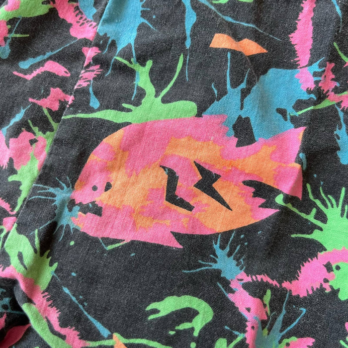 Vintage Black Neon Fish Shorts 3T USA