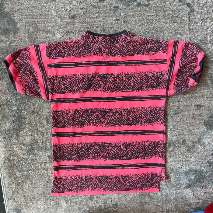 Vintage Body Rags Pink Black Surf T-Shirt Medium 12-14