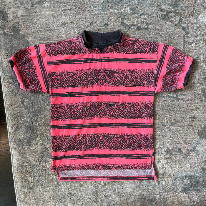 Vintage Body Rags Pink Black Surf T-Shirt Medium 12-14