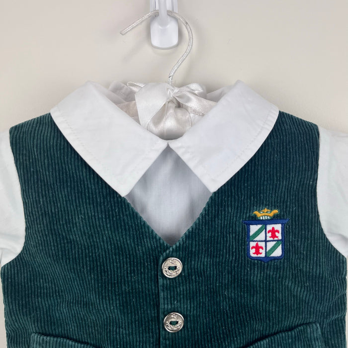 Vintage Boys Vest Set Suit Romper 12 Months