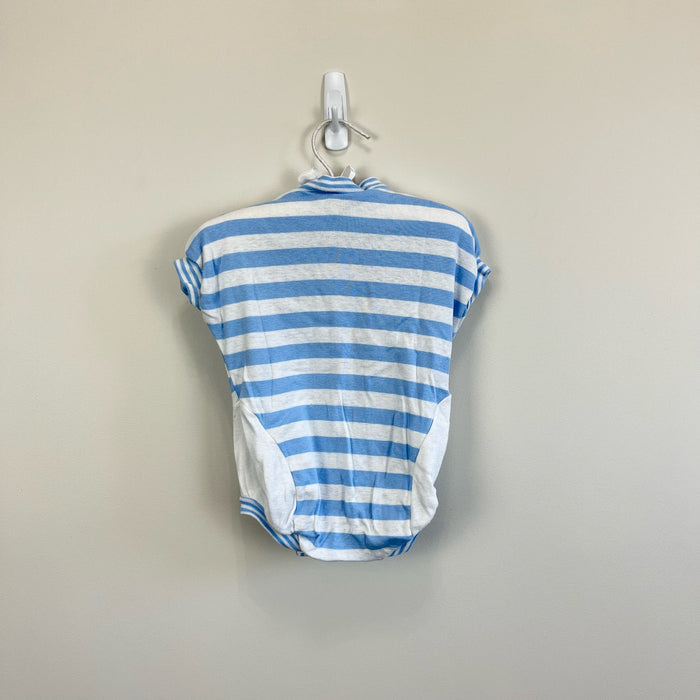 Vintage Carter's Blue Striped Sailor Romper 9 Months USA