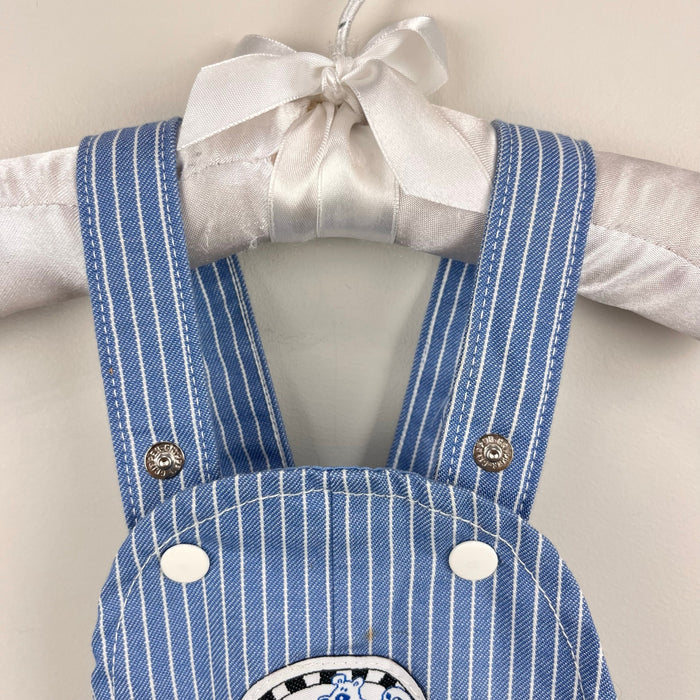 Vintage Carter's Blue Striped Tiger Car Overalls 6 Months USA