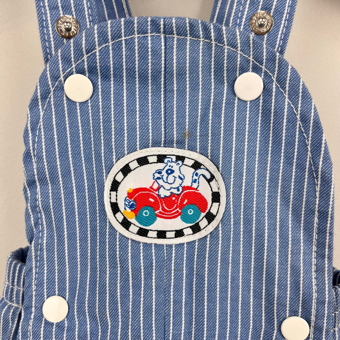 Vintage Carter's Blue Striped Tiger Car Overalls 6 Months USA