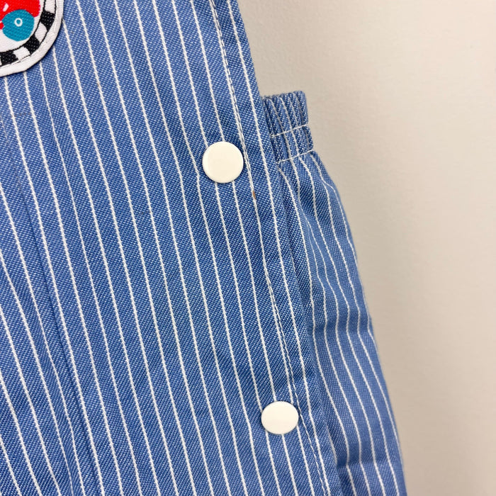 Vintage Carter's Blue Striped Tiger Car Overalls 6 Months USA