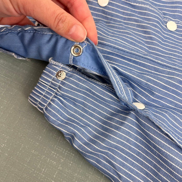 Vintage Carter's Blue Striped Tiger Car Overalls 6 Months USA