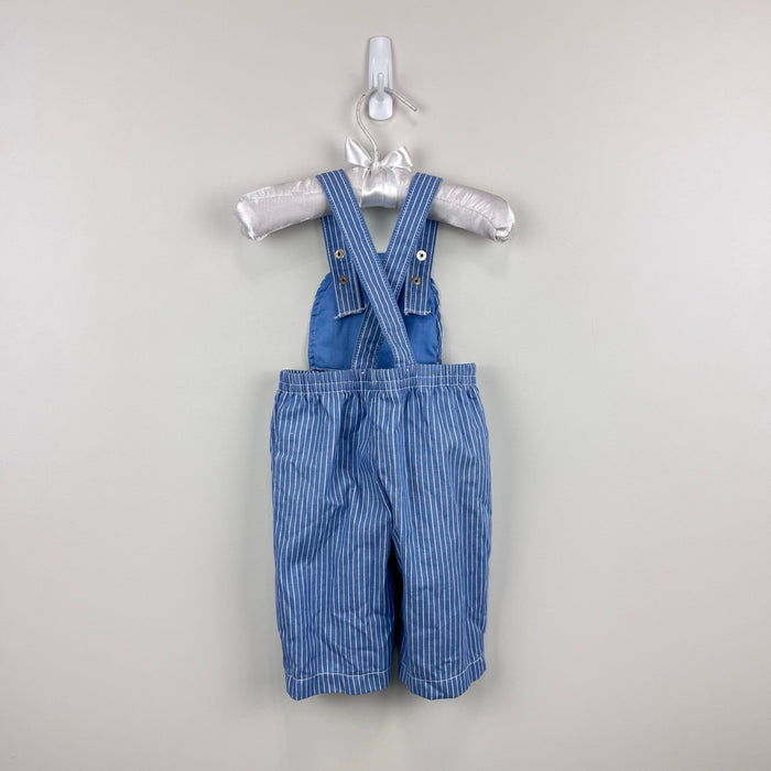 Vintage Carter's Blue Striped Tiger Car Overalls 6 Months USA