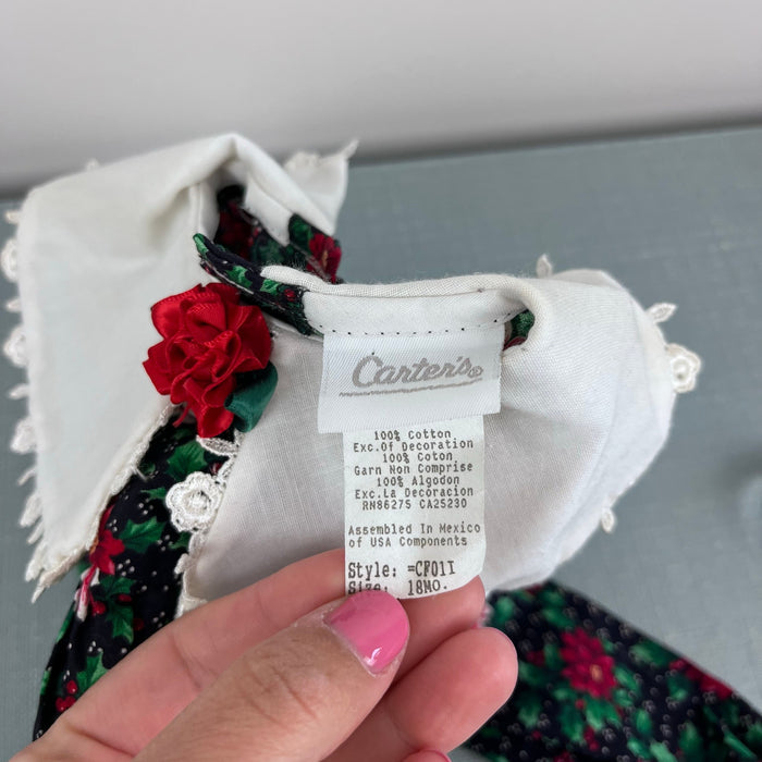 Vintage Carter's Festive Floral Dress 18 Months