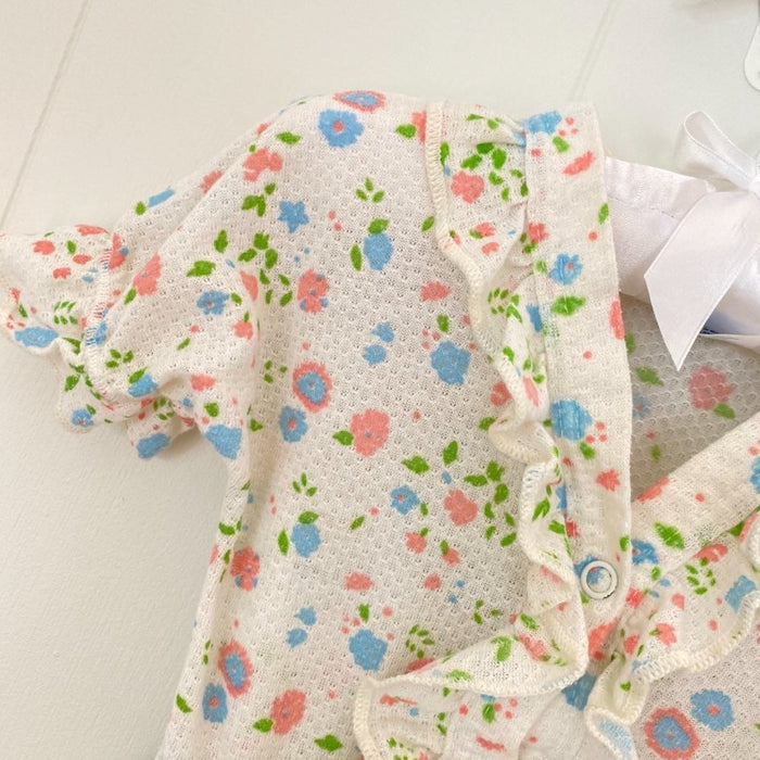 Vintage Carter's White Floral Pajama Set 1 Year