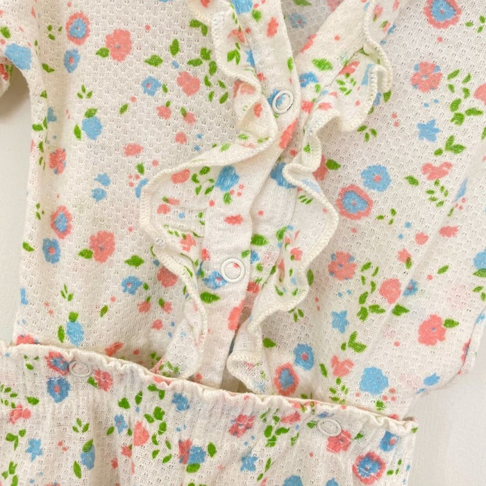 Vintage Carter's White Floral Pajama Set 1 Year