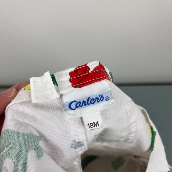 Vintage Carter's Zoo Animal Shortalls 18 Months