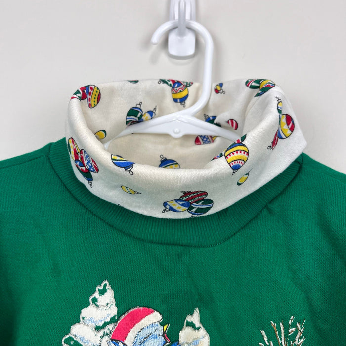 Vintage Classic Blues Christmas Cats Sweatshirt 7/8 USA