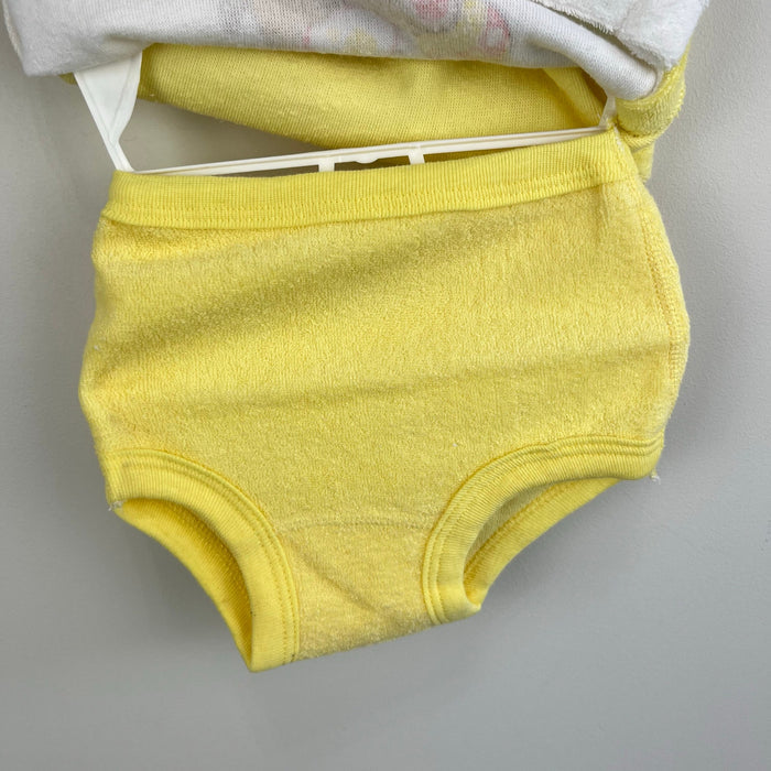 Vintage Curity Peek-A-Puppy Terry Diaper Shirt Set Small NWT