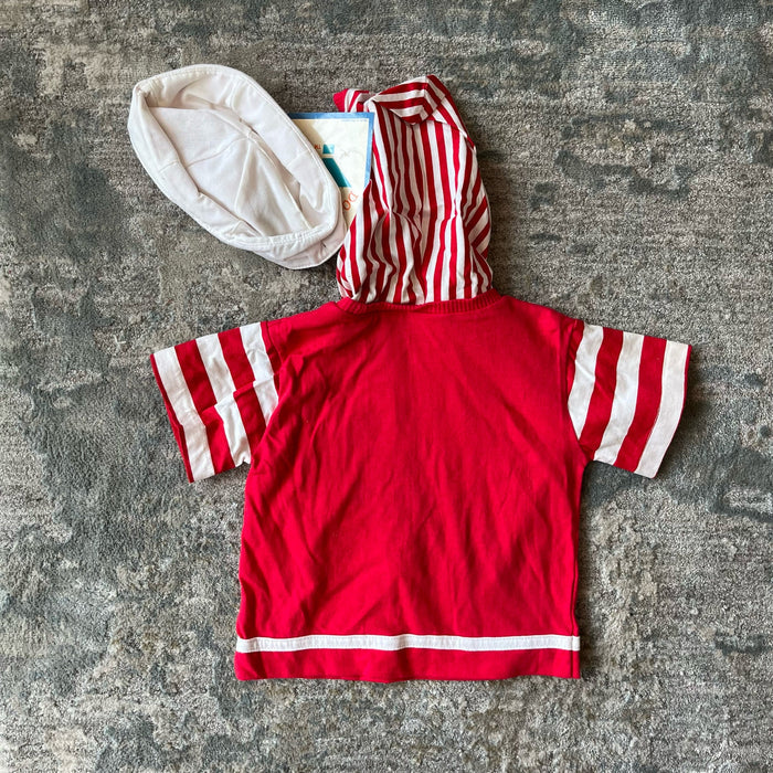 Vintage Day Baby Sportswear Red Striped Outfit 12 Months NWT